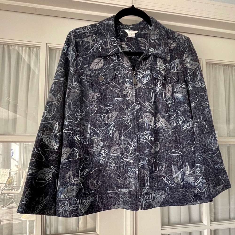 Christopher & Banks Long Sleeve Zip Jacket, Size M
